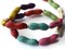 16 26mm Howlite Peanut Beads Dyed Gemstone Plant & Food Beads Mixed Color Beads